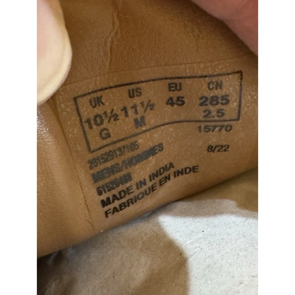 Collection By Clarks Men's Whiddon Cap Dark Tan Leather Shoes -‎ Size 11.5